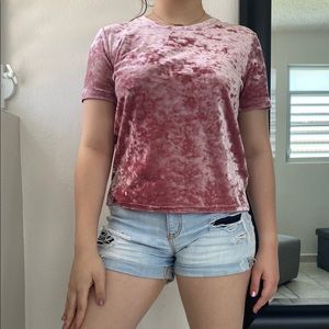 Pink velvet t-shirt. OPEN FOR OFFERS!